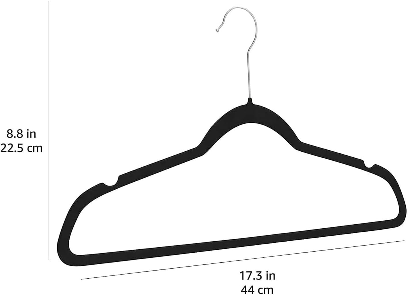 Amazon Basics Slim Velvet. Non-Slip Suit Clothes Hangers. Pack of 30. Black