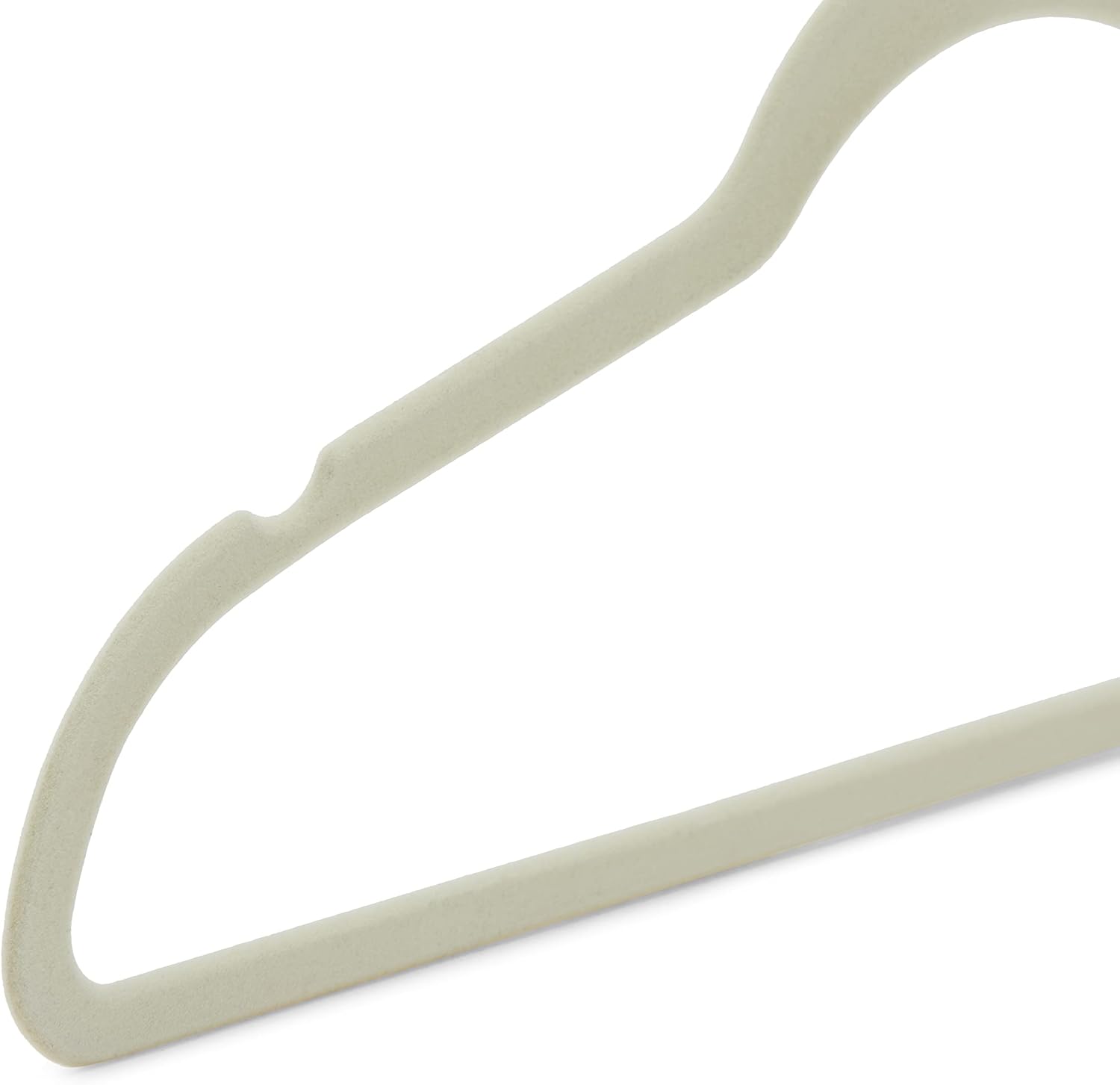 Amazon Basics Slim. Velvet. Non-Slip Sturdy Clothes Hangers. 50-Pack. Ivory/Silver
