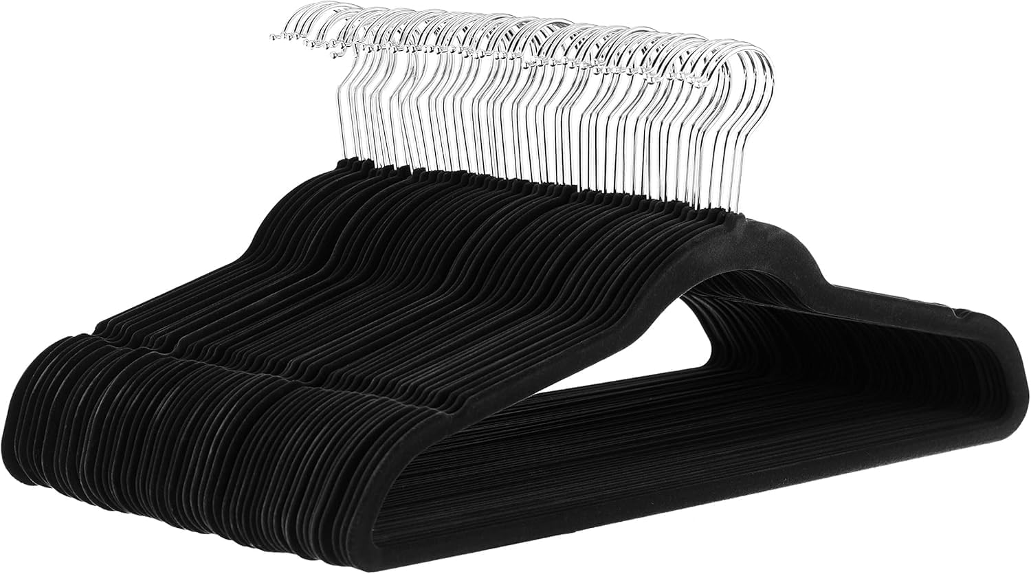 Amazon Basics Slim Velvet. Non-Slip Suit Clothes Hangers. Pack of 30. Black