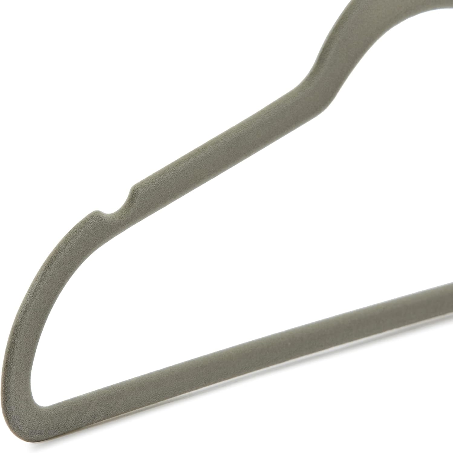 Amazon Basics Slim. Velvet. Non-Slip Suit Clothes Hangers. Gray/Silver - Pack of 50