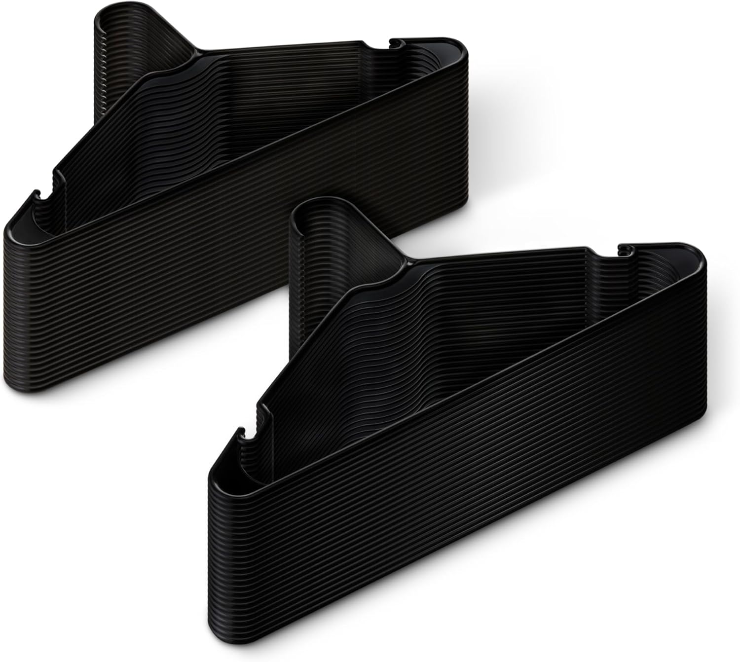 Amazon Basics Plastic Clothes Hangers. Adult Size. White. Pack of 50