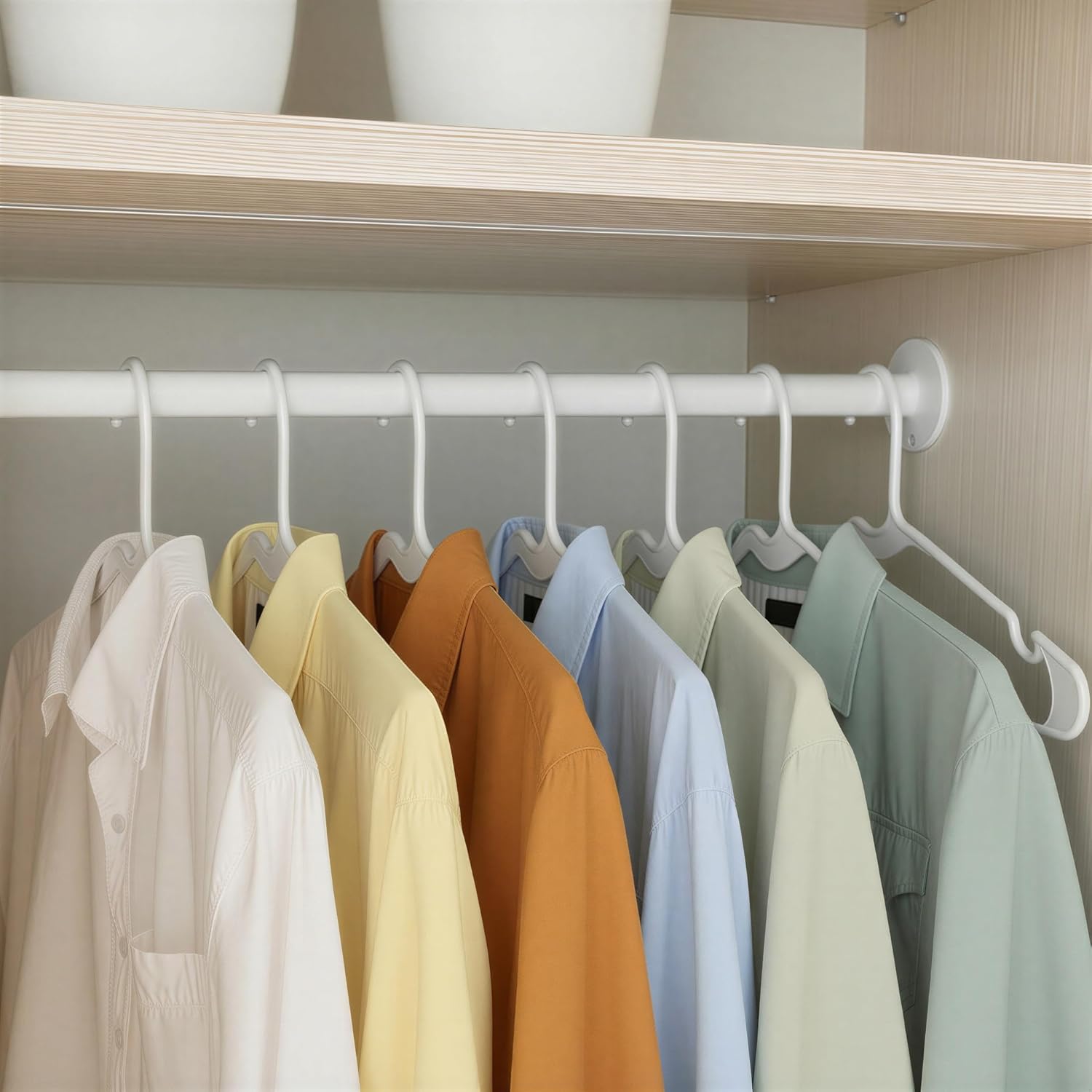 Amazon Basics Plastic Clothes Hangers. Adult Size. White. Pack of 50